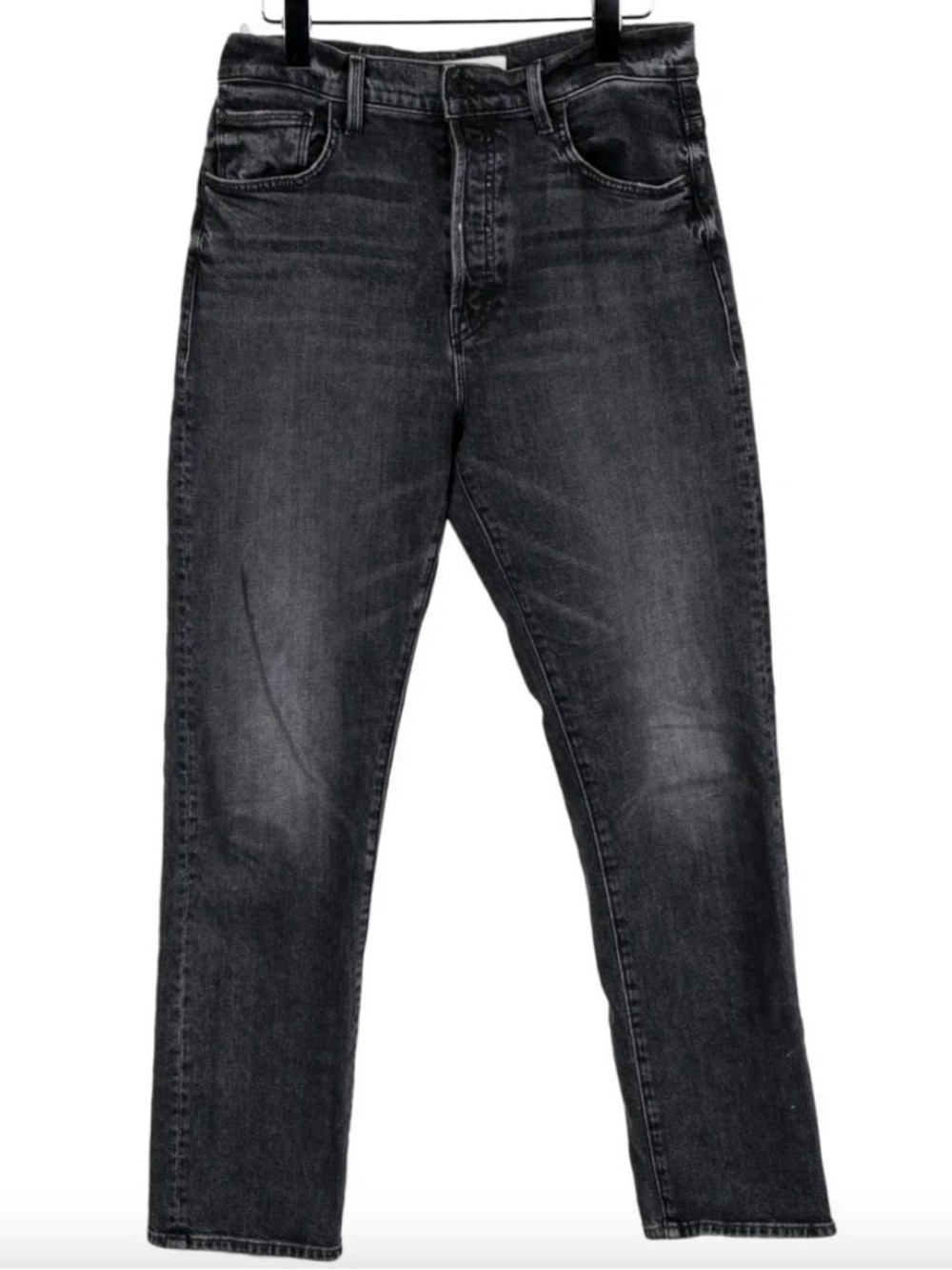 Mother High Rise Straight Leg Jeans Gray Wash Model Off Duty Size 30 - Picture 6 of 7